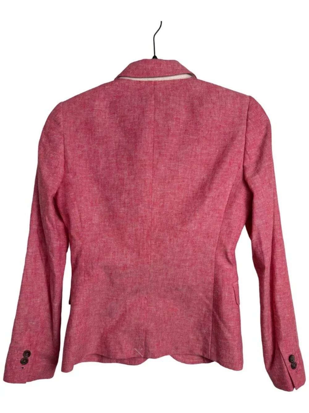 J.Crew Schoolboy Linen Cotton Blazer Jacket Women's Red Tailored Preppy Size 0